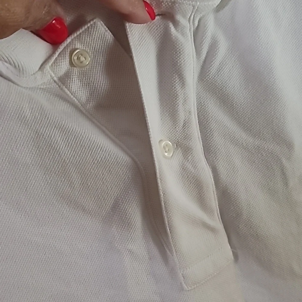 Ralph Lauren White Polo with Navy Pony Embroidery - Picture 9 of 12